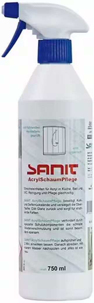 SANIT Acryl-Schaum Pflege Sprühflasche 750 ml 3040 Schaumreiniger